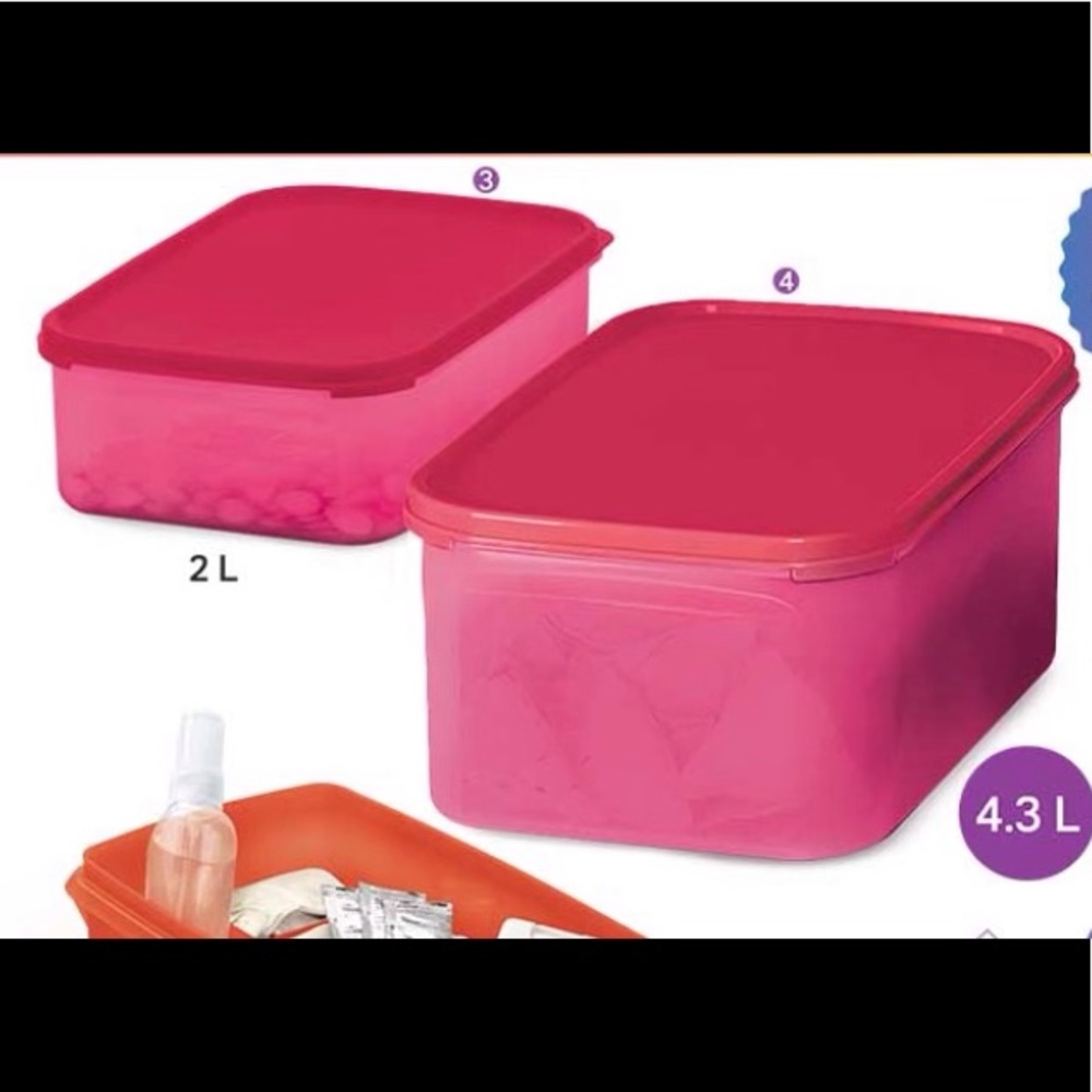 Tupperware Rectangular Modular Mates Set of 2